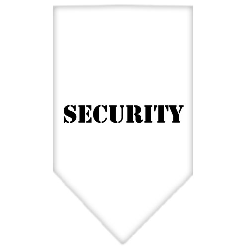Security Screen Print Bandana White Large
